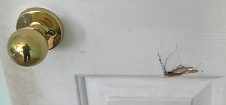 interior door hole repair Wilton