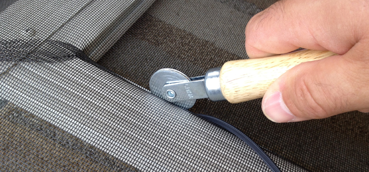 metal screen door repair in Wilton