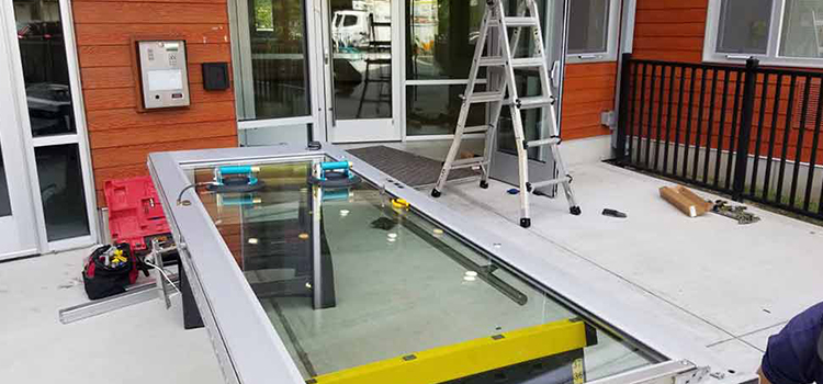 storefront door glass replacement Wilton